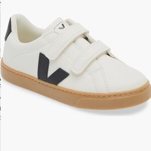 Veja Kids Cream and Black Sneakers